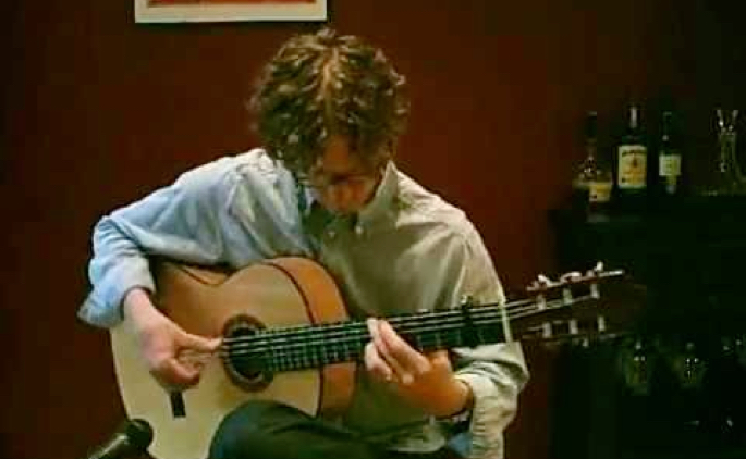 Video preview image of flamenco guitar player